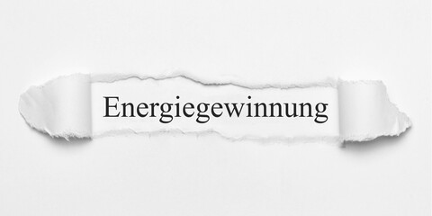 Energiegewinnung	