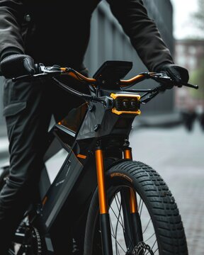 Euphoric Symphony of Motion, A Whirlwind of Adrenaline and Freedom as a Cyclist F​orges​ Ahead