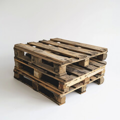Wooden Pallets on White Background