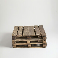 Wooden Pallets on White Background