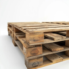 Wooden Pallets on White Background