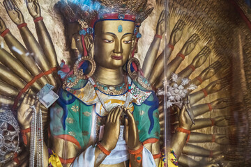 Fototapeta na wymiar Avalokiteshvara, Tanki, Buddhist Art, Tibetan Buddhism