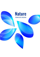 Many transparent isolated petals on a white background. Vector