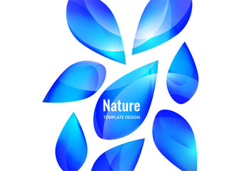 Many transparent isolated petals on a white background. Vector