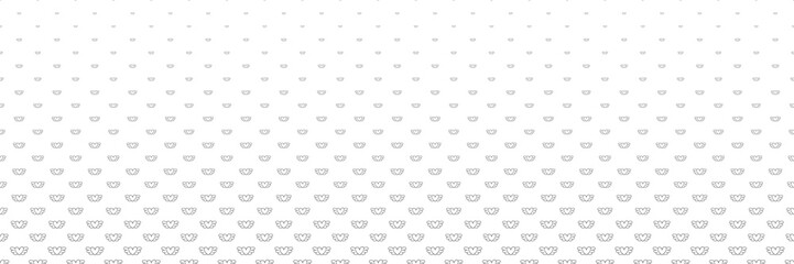 Blended  doodle black heart line on white for pattern and background, halftone effect, Valentine's concept.