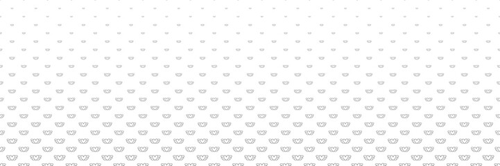 Blended  doodle black heart line on white for pattern and background, halftone effect, Valentine's concept.