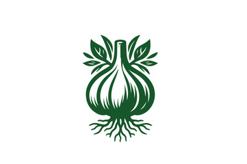 Garlic Bulb Vector Illustration Icon