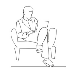 male businessman working on laptop