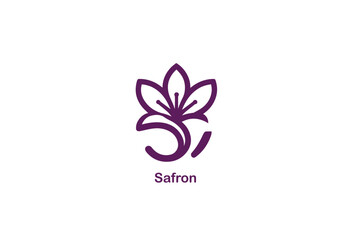 Saffron Spice Elegance Vector Icon