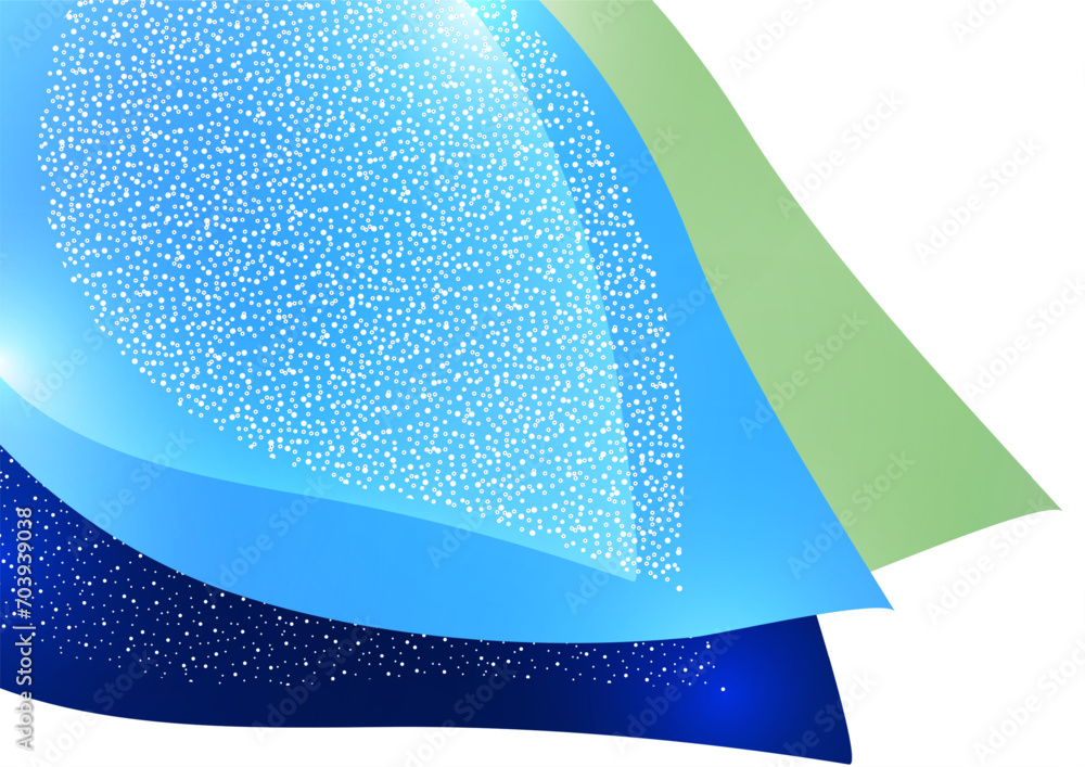 Poster abstract colored dynamic figures. drop-shaped petals. beautiful shapes and colors. template for your