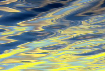 Abstract wave blue yellow color, pure natural swirl pattern texture. Ecology.