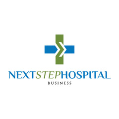 Fototapeta premium Next Step Hospital Icon Logo Design Template