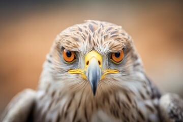 intense gaze of a harrier, focus on its face