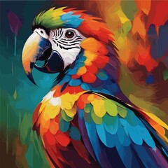 Obraz premium abstract parrot painting 