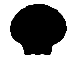 Seashell silhouette vector art white background