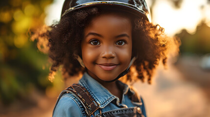 Protect and safety concept,n the context of safety awareness, an African American four-year-old...