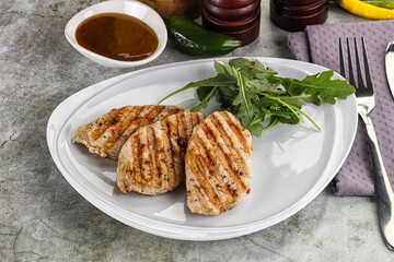 Grilled turkey breast fillet steak