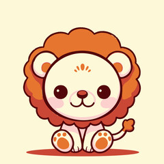 Lion illustration cute human body