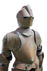 Old knight's armor, already somewhat rusty. Detail, cropped.