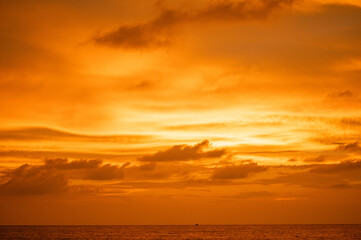 Naklejka premium Sunset in Negombo Beach, Sri Lanka