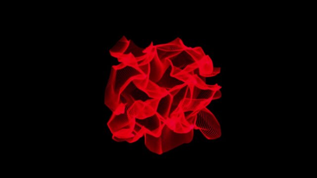 Abstract looping 4k video. Seamless abstract background animation. Red box energy moving texture. Colorful abstract background illustration.