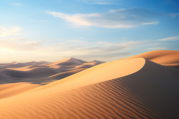 Fototapeta na wymiar Desert Waves: Serene Sandscapes