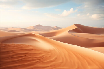 Fototapeta na wymiar Rippling Desert Sandscape