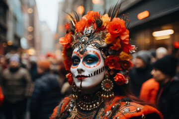 Street Carnival: Characters in Smiling Skull Masks