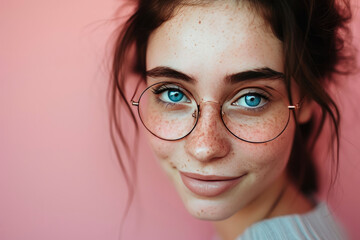 Close-Up Portrait: New Vision Glasses Trend