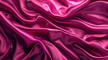 Obraz premium Abstract background with waves of smooth magenta pink color silk