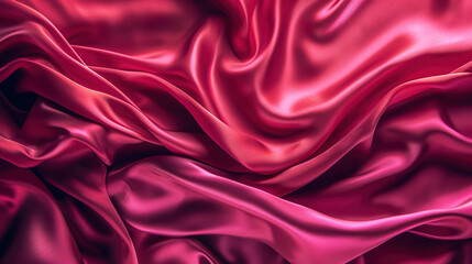 Obraz premium Abstract background with waves of smooth elegant magenta pink color silk