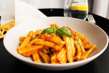  Classic Italian Culinary Delight Pasta with tomato and basil Sauce