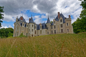 Castle on the Domain of Cande in France - Touristic loire renaissance castle