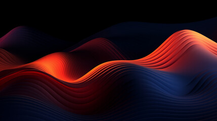 Fiery Wave Abstraction