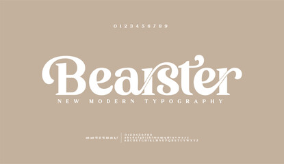 Elegant wedding alphabet letters logo font and number. Typography Luxury classic lettering serif fonts decorative vintage retro concept. vector illustration