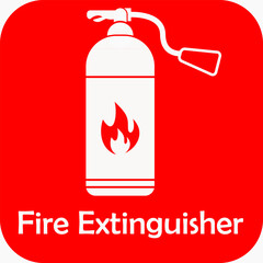 Fire extinguisher Symbols for icon Safety Sign and label