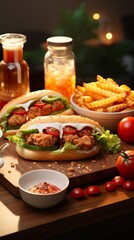 pizza and ingredients