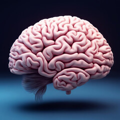 Pink brain close up.