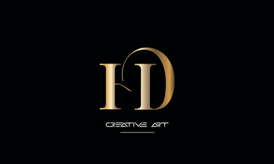 DH, HD, D, H abstract letters logo monogram