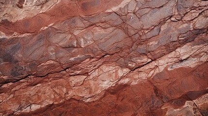 Dark red orange brown rock texture with cracks. Close-up. Rough mountain surface. Stone granite background for design. Nature.