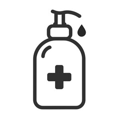 Obraz premium Hand sanitizer icon. Vector icon isolated on white background.