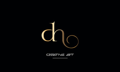 DH, HD, D, H abstract letters logo monogram