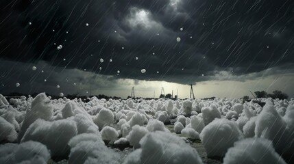 hailstorm with large hail
