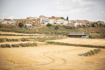 a view of Pertusa village, province of Huesca, Aragon, Spain