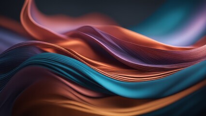 vivid smooth wave fabric abstract shapes of cloth background