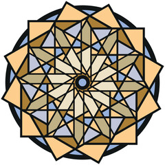 Geometric Mandala, Symmetry and Spiritual Fusion Circle Graphic Design