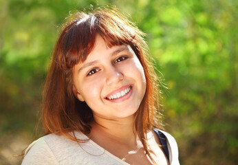 Happy smiling teen girl