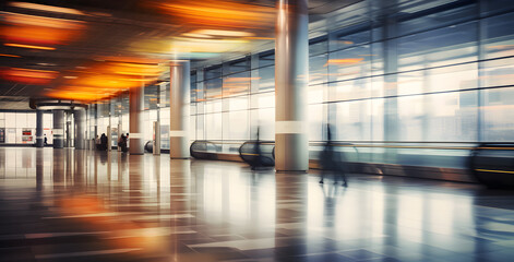 A Luxurious Blur, Capturing the Motion and Beauty of an Elegant Airport