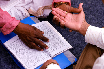 Pune, Maharashtra, India, Palmistry (Palm) Reading, Hast Rekha Reading, A person knowing his future...