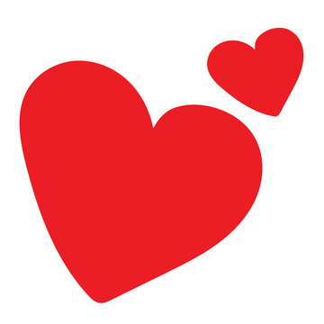 Two hearts vector icon